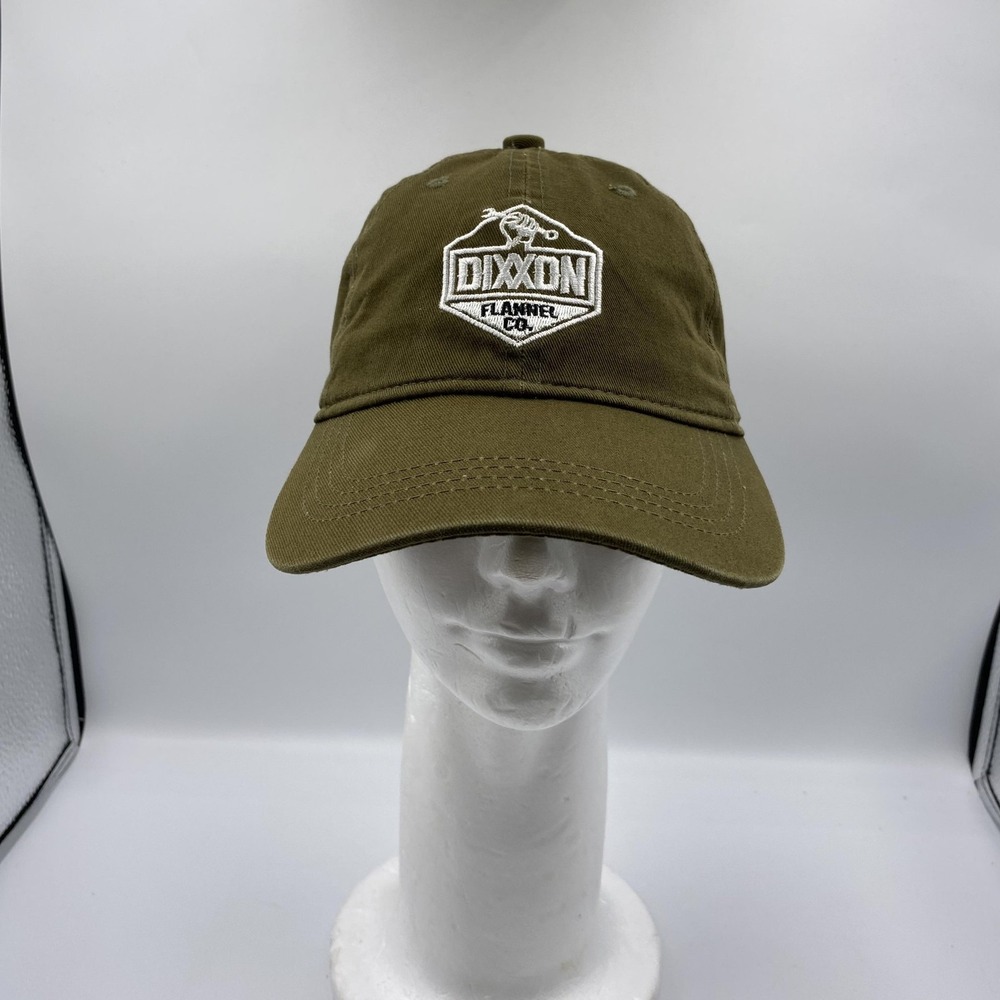 Dixxon Flannel Co Hat‎ Cap Strap Back Olive Green Embroidered Patch Casual Mens